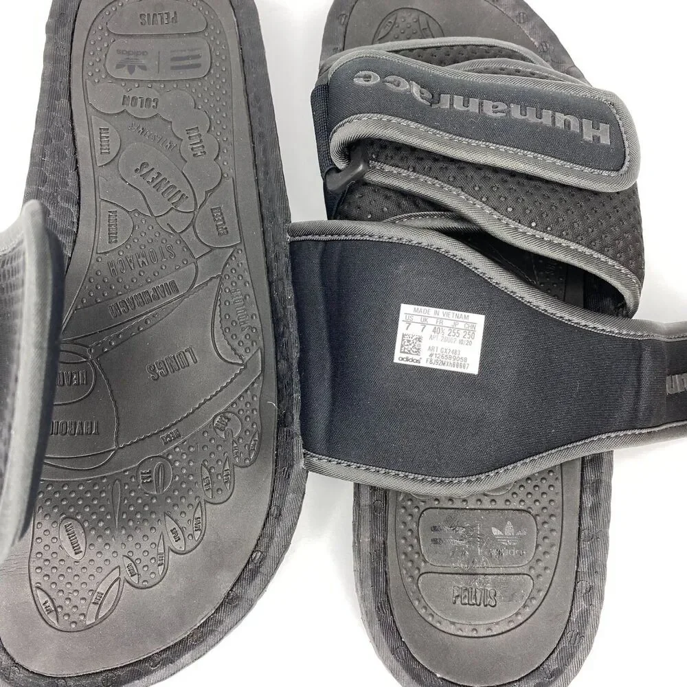 Y-3 Adidas X‎ Pharrell Williams Boost Sport Slide Sandal Men's Size 7 Black